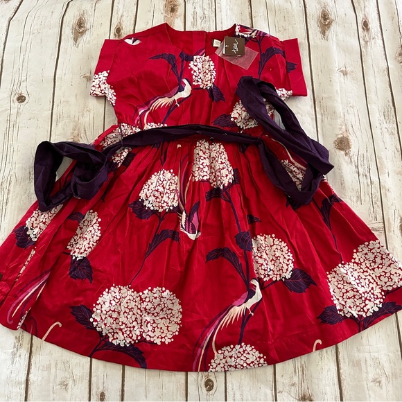 Tea snow blooms sash dress nwt 7y